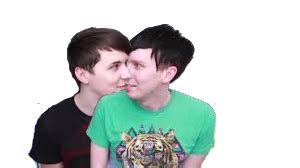 dan and phil kiss